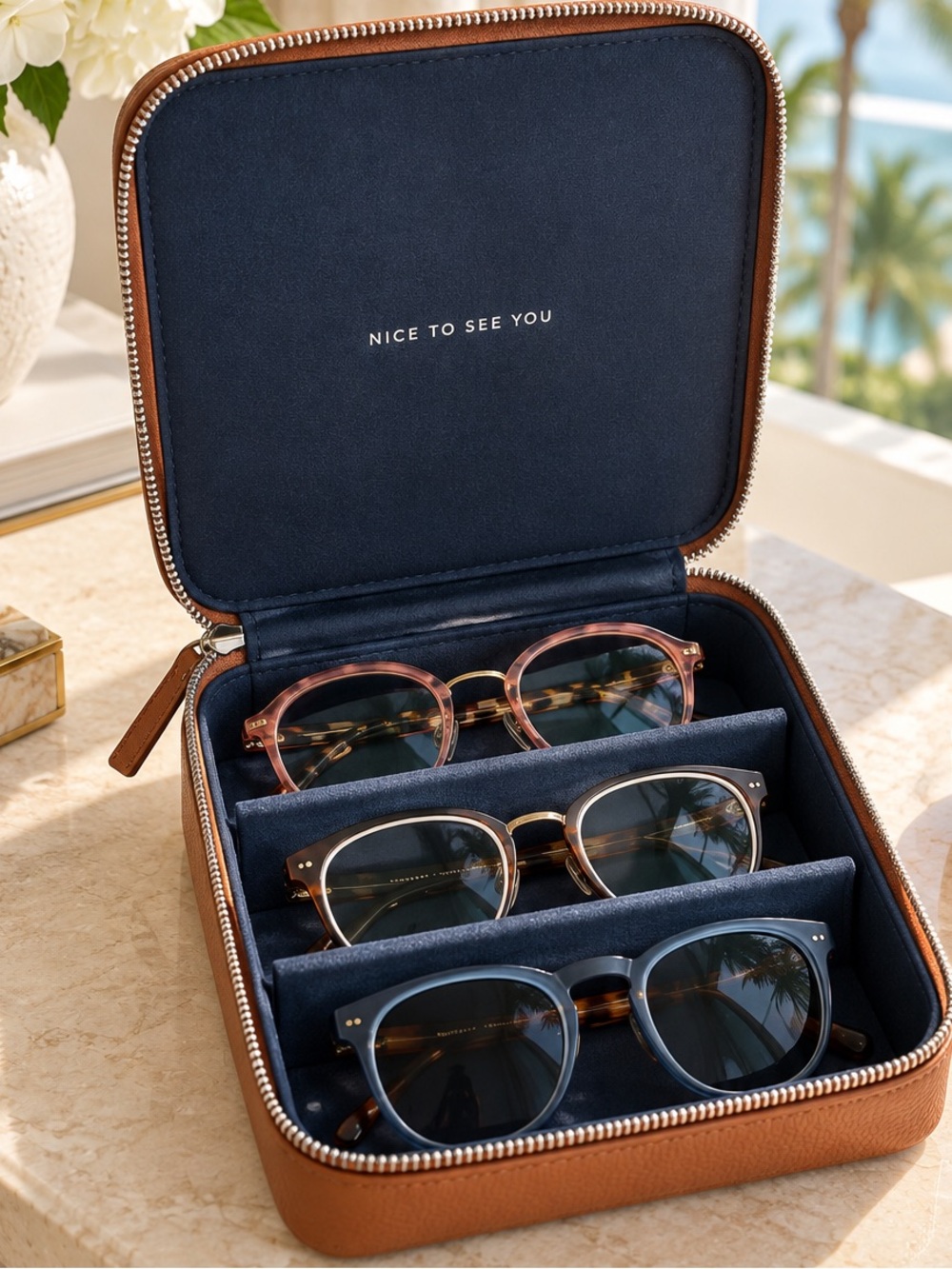NWT New in Box Warby Parker Travel Case for Glasses Walnut